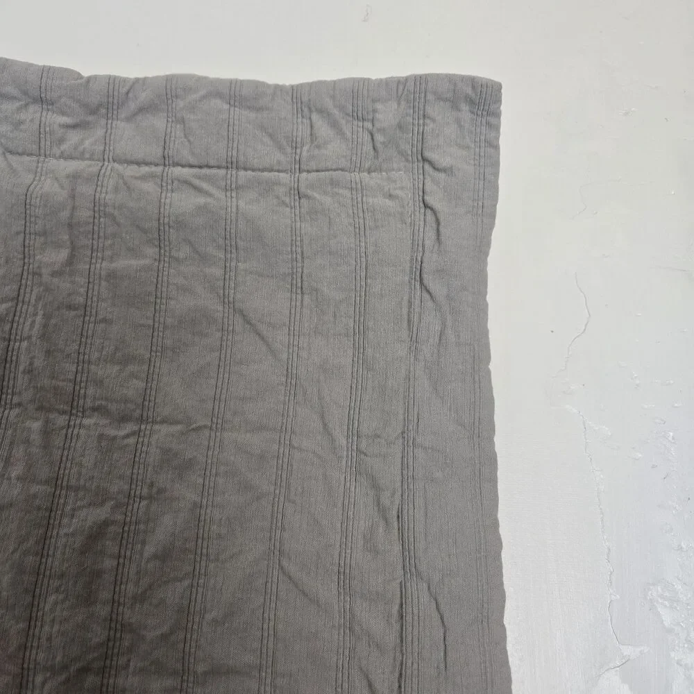 Docofil Euro Single Pillow Sham Gray 29X30 Textured Cover  100% Cotton